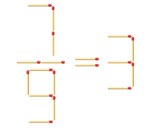 Math Puzzle: Fix the matchstick equation