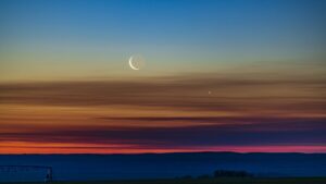 Venus and a slender crescent moon steal the show after sunset on May 18