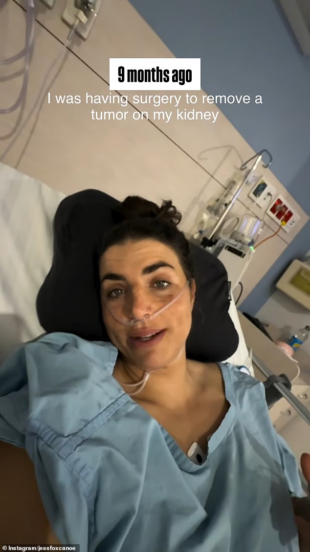 Olympics golden girl Jess Fox opens up for the first time about a collapsed lung putting her in intensive care for five days when she had tumour removed