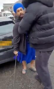 Moment brother of Henry Nowak killer holds Sikh ceremonial sword in ‘road rage incident’ outside temple – as fury grows at police ‘two tier’ response to his murder