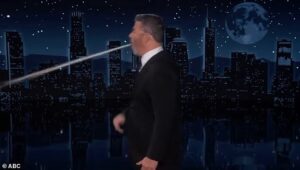 Vomiting Jimmy Kimmel brands Donald Trump Jr an attention seeker over wedding snaps… while conveniently forgetting his antics at his own nuptials