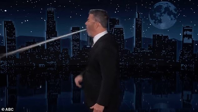 Vomiting Jimmy Kimmel brands Donald Trump Jr an attention seeker over wedding snaps… while conveniently forgetting his antics at his own nuptials
