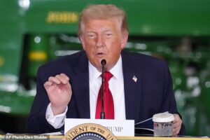 Trump takes aim at Barack Obama’s controversial $850 million presidential library depicting it surrounded by homeless camps in 10 years time