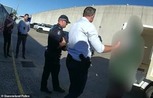 Dramatic moment cops arrest man after nine-week-old baby was left in intensive care with horrific injuries