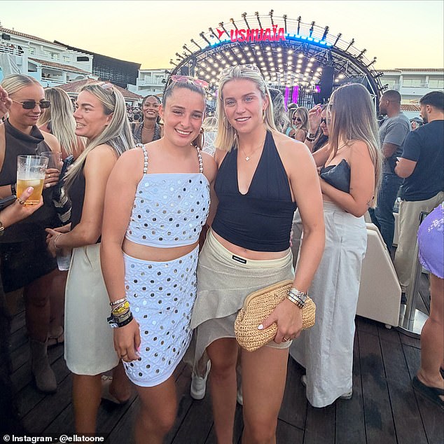 Lionesses on tour! Ella Toone takes her England team-mates to Ibiza for her hen do, weeks before her wedding – where her fiancé says football chat is BANNED!