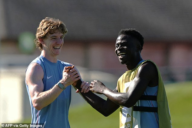 ‘I’m ready to gamble’: Bukayo Saka plays down injury fears ahead of England’s World Cup opener – after boss Thomas Tuchel revealed Arsenal star was struggling to train with achilles problem