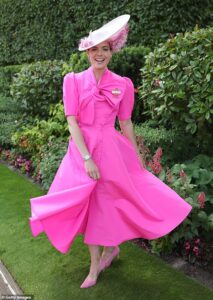 On track for fashion glory! Royal Ascot racegoers pull out all the stops in neon looks and statement hats as the festival gets off to a stylish start