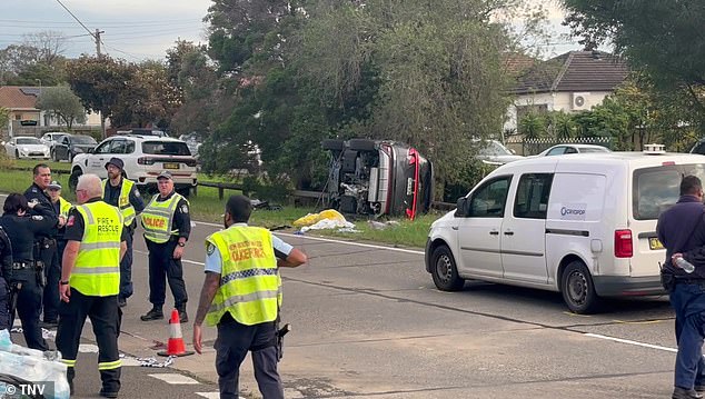 Two children, aged under five, are killed after car ploughs into pram at Cabramatta – as their mother is treated at the scene