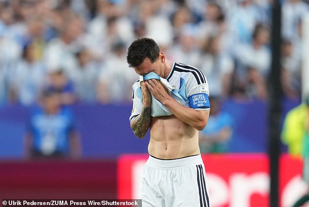 Crying Lionel Messi reveals he’s suffering mystery personal heartbreak after equalling World Cup’s goal record – with his wife watching in the stands