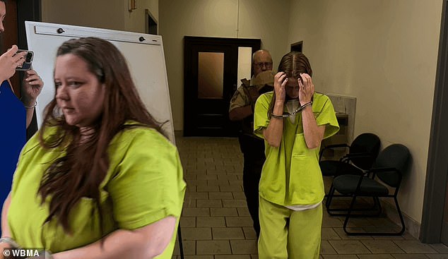 Humiliating walk of shame by alleged child abuse ring as disturbing 11th hour confession by female defendant, 30, upends underground sex slave bunker trial