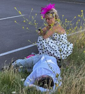 Fallers at the final hurdle! Royal Ascot racegoers enjoy the sunshine and refreshments – but it gets a little too much for some after a day out
