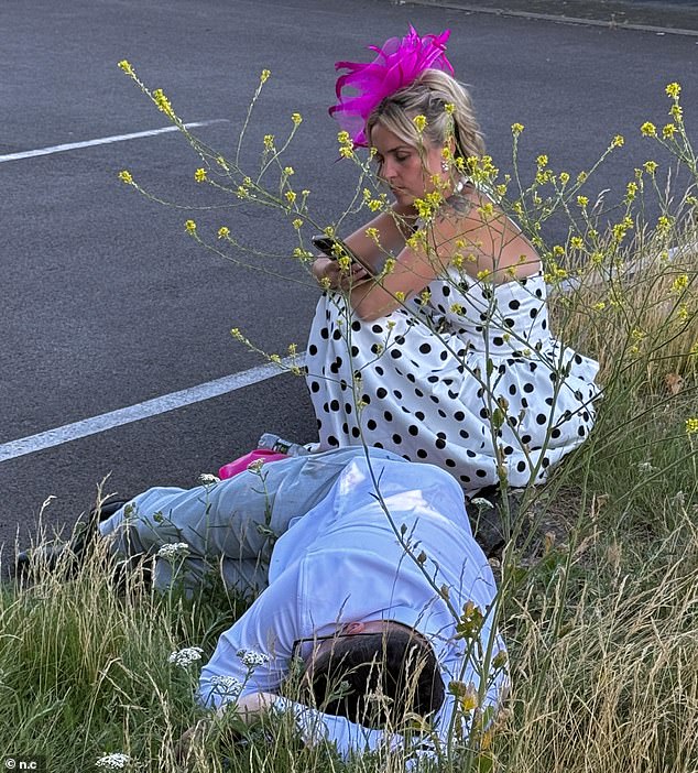 Fallers at the final hurdle! Royal Ascot racegoers enjoy the sunshine and refreshments – but it gets a little too much for some after a day out