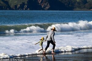 Mother and child in critical condition after being swallowed into ocean by ANOTHER monstrous California wave… just days after college students were killed by breaker