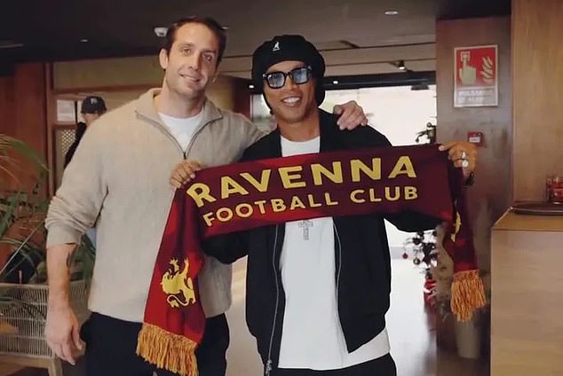 Ronaldinho returns! Brazil icon, 46, signs for third-tier Italian club 11 YEARS after retirement – but won’t be lacing up his boots as unique role with the team is revealed