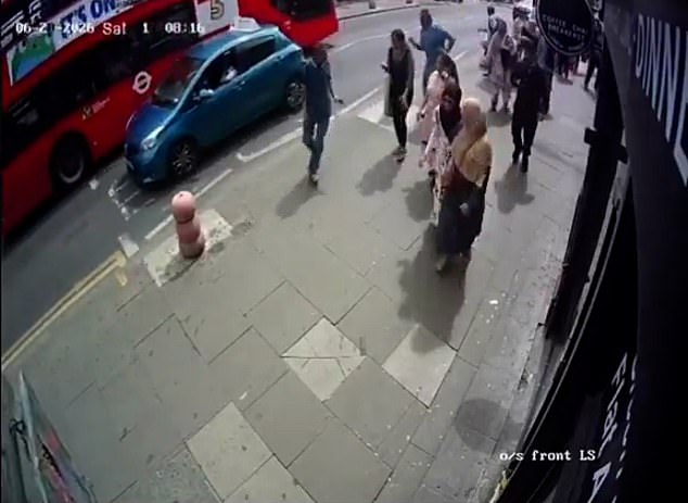 Moment car ploughs into crowd before fleeing scene – injuring six: Police hunting ‘hit-and-run’ driver