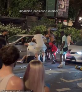 Fresh footage shows violence at French music festival where women were injected with date-rape drugs amid carnage – as one woman describes being ‘attacked by North Africans’