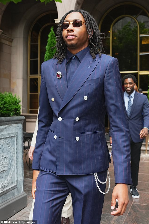 NBA prospect, 20, suffers ultimate humiliation as he crashes out of first round of draft… after arriving dressed in $4MILLION jewelry