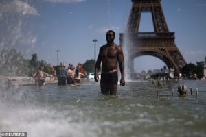 ‘We’re suffocating in the streets’: Europe battles through ANOTHER day of unprecedented near-40C temperatures as deadly heatwave makes it ‘difficult to live’