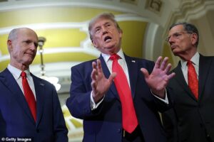 Trump gets into screaming match with rebel Republican calling him a ‘bully’ during explosive fight over Iran war