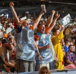 England fans take New York: Three Lions followers flood the Big Apple to cheer on Harry Kane’s men as they bid to beat Panama and reach World Cup knockout stage