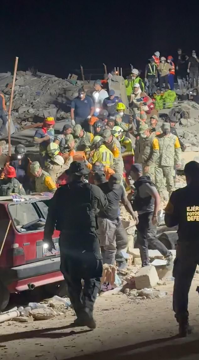 Remarkable moment two boys, 11, are pulled alive from earthquake rubble hours apart in Venezuela as tens of thousands remain missing