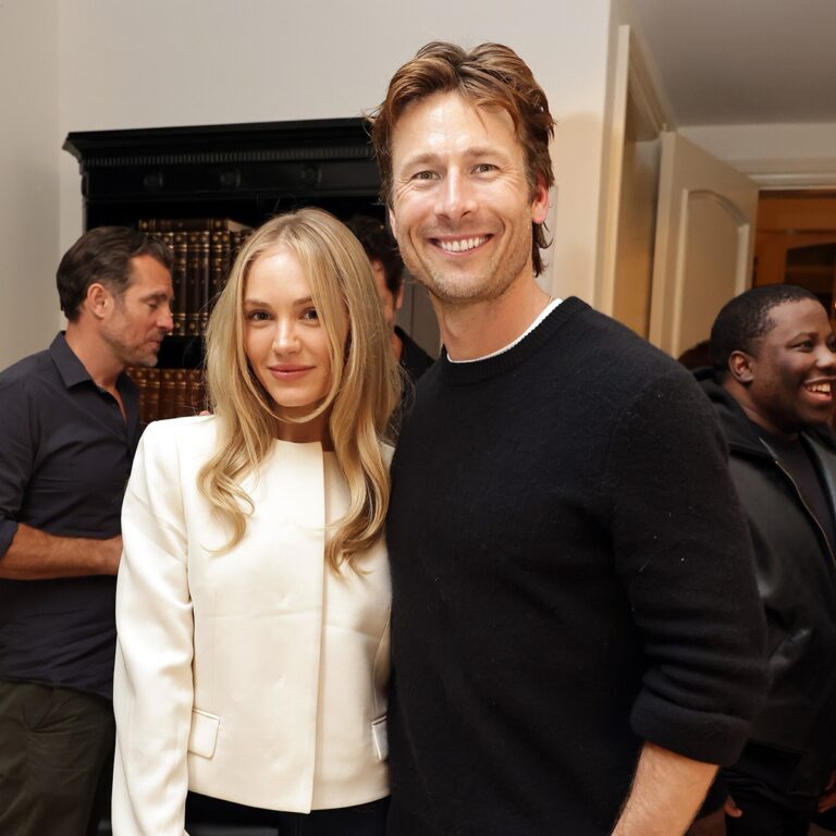 Glen Powell, Michelle Randolph Relationship Soft Launch, Dog Brisket Pic