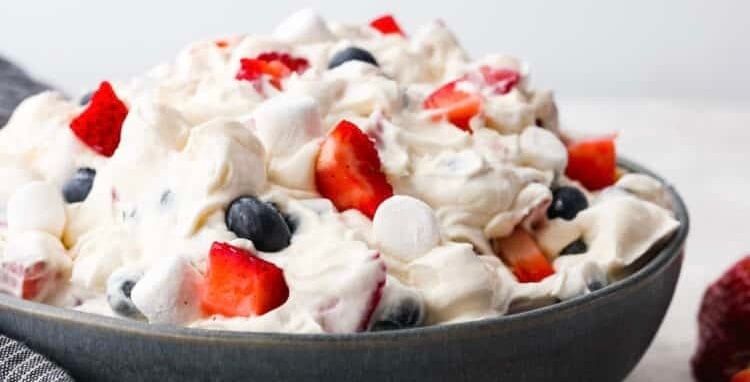 Red White and Blue Cheesecake Salad