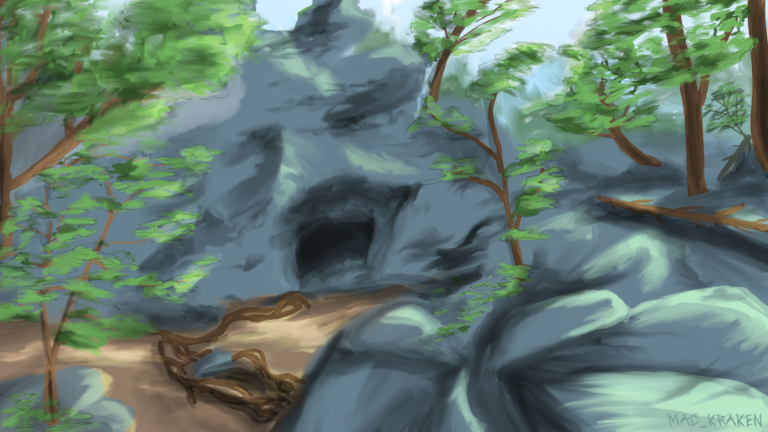 Hiking painting
