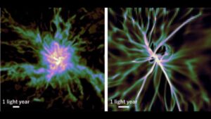 Shockwaves from dying stars may sculpt ‘cosmic wagon wheel’ stellar nurseries, simulations reveal