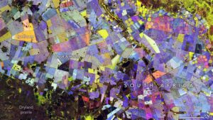 A rainbow patchwork quilt shows agriculture from space photo of the day for June 4, 2026