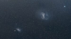 Trouble near the Milky Way: The Large Magellanic Cloud is ripping its smaller neighbor galaxy apart