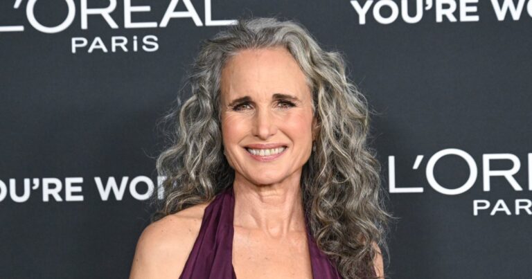 Andie MacDowell’s Shiny Silver Loafers Style Is on Amazon