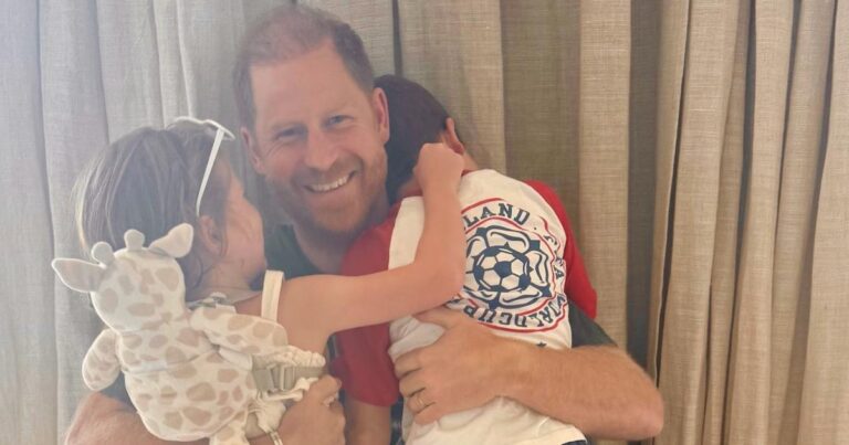 Prince Harry Hugs Archie and Lili in Rare Father’s Day Photo