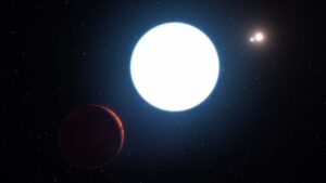 This star system creates a rare triple eclipse. Here’s what that would look like