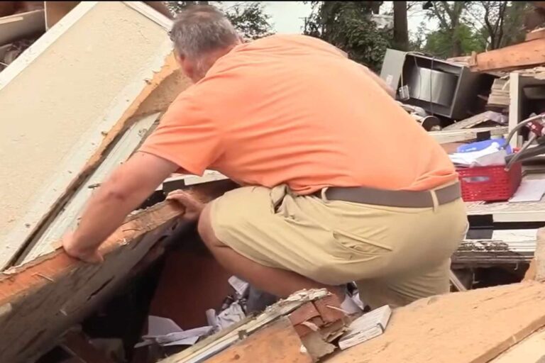 Man Rescued from the Rubble of His Home by a Storm Chaser and Police Officers After Devastating Tornado
