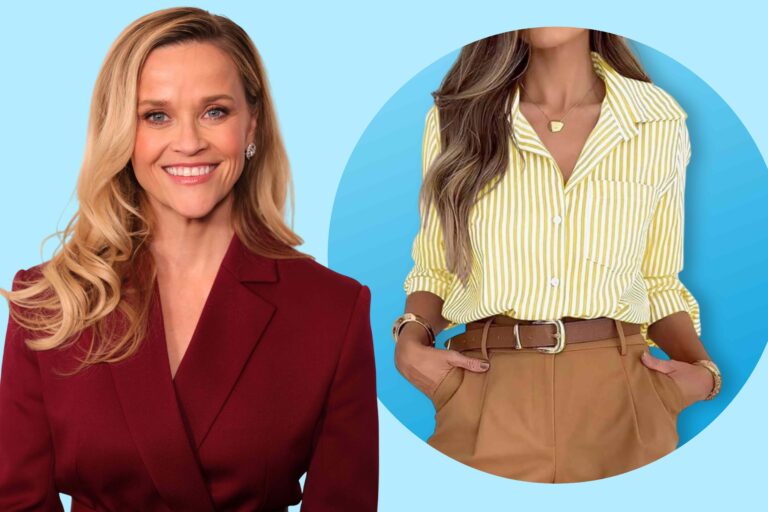 Reese Witherspoon Wore a Playful Striped Button-Up Shirt in This Sunny Color — Shop Like Styles from $26