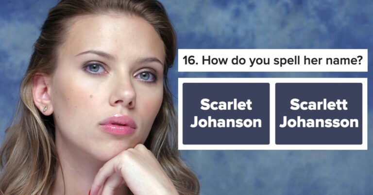 Celebrity Name Spelling Quiz