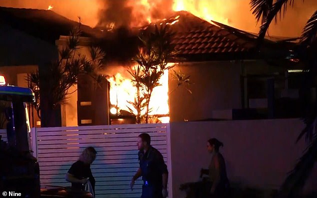 Man dies and two are left fighting for life after a suspected arson attack destroys Gold Coast home