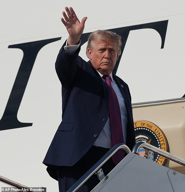 Taylor, hold our beer! Trump jets off to Mt. Rushmore to kick off America 250 celebrations with newlyweds Bettina and Don Jr and daughter Tiffany in tow