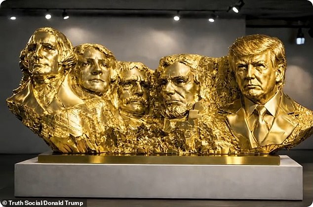Trump shares strong hints he’s about to add HIS face to Mount Rushmore as White House sends message supporting his inclusion on iconic monument