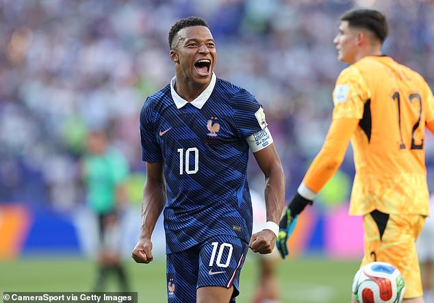 Paraguay keeper throws ball at Kylian Mbappe after handshake snub before France players brawl with their rivals in feisty World Cup clash