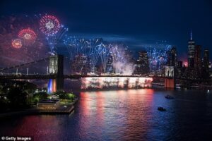 Fourth of July celebrations erupt in gunfire near iconic NYC beach as 4 CHILDREN are rushed to hospital
