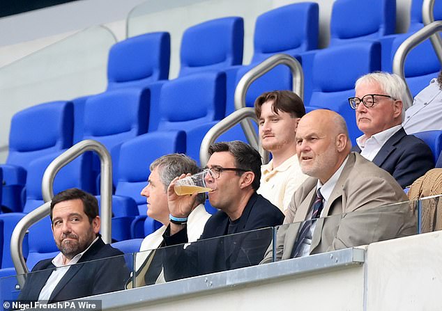 Andy Burnham calls for end to ban on football fans boozing in the stands – as he plans to stay up until 3am for crunch England match