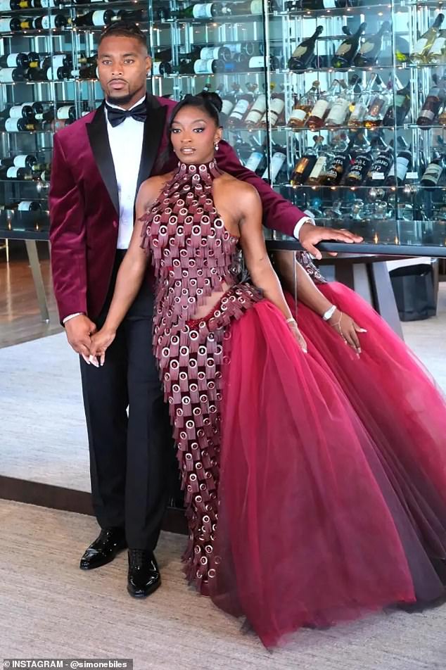 Simone Biles hits back at fans questioning why she went to Taylor Swift and Travis Kelce’s wedding