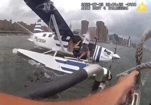 Dramatic bodycam shows frantic race to save eight seaplane passengers after crash landing into New York’s East River