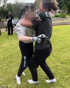 Disturbing moment teenagers brawl in public as illegal fight club spreads across Adelaide and violent videos emerge of organised bouts
