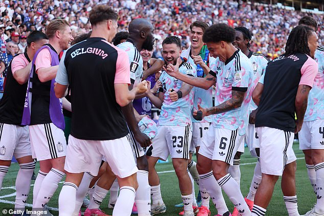 The world mocks USA as they’re dumped out of World Cup in 4-1 thrashing by Belgium after Trump overturned red card ban