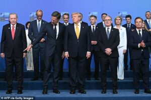 Wish you weren’t Keir? Starmer endures awkward moment next to Trump at NATO summit – after President renewed jibes over Iran