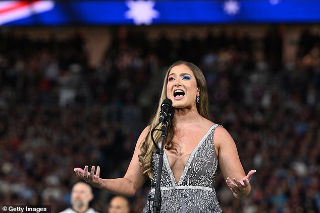 State of Origin fans torch national anthem after singer’s out-of-sync effort: ‘She slaughtered it’