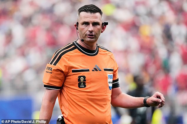 Revealed: Reason why top English referee Michael Oliver could be BLOCKED from taking charge of the World Cup final
